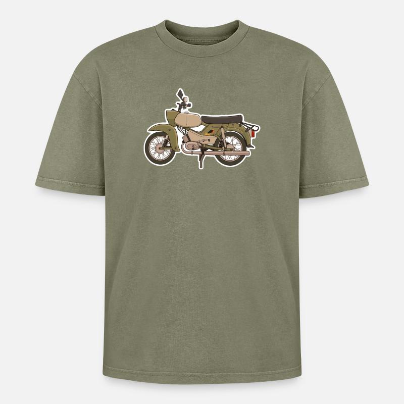Samson Hawk - Oversized Unisex Premium Acid-Washed T-Shirt - acid washed green