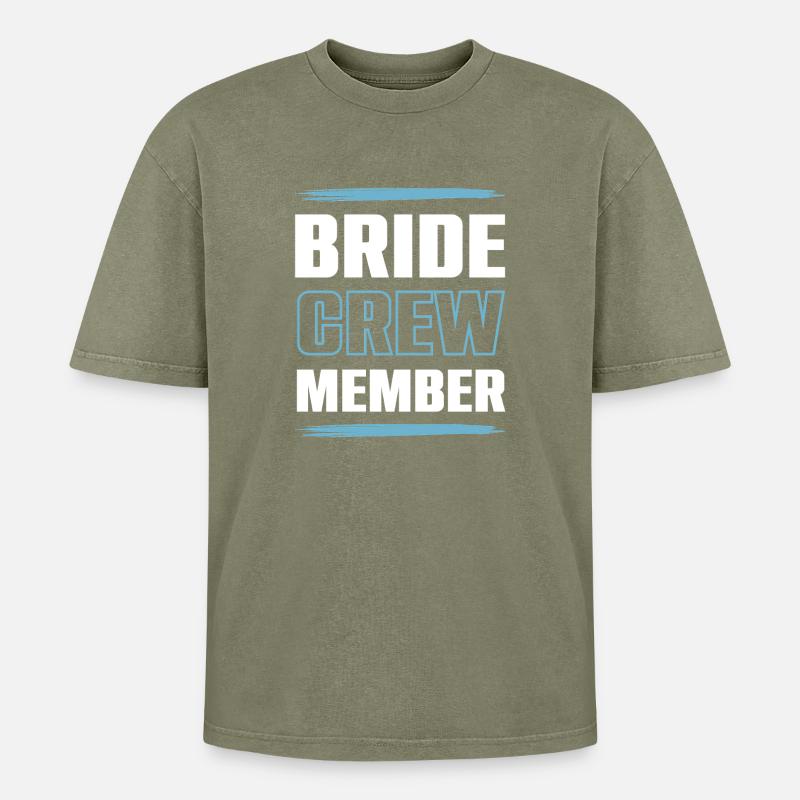 Bride Crew - Oversized Unisex Premium Acid-Washed T-Shirt - Grün Acid Wash