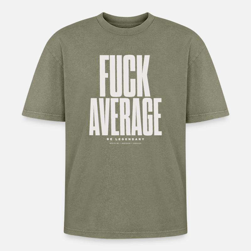 Be Bold Not Average - Oversized Unisex Premium Acid-Washed T-Shirt - acid washed green