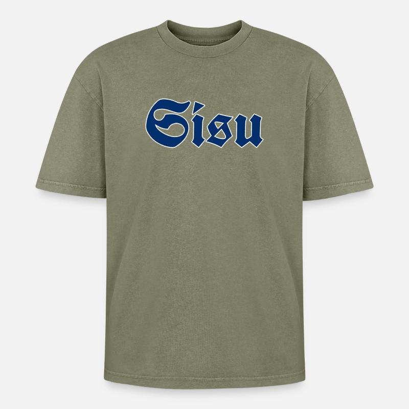 Guts - Oversized Unisex Premium Acid-Washed T-Shirt - acid washed green