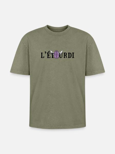 dizzy - Oversized Unisex Premium Acid-Washed T-Shirt - acid washed green