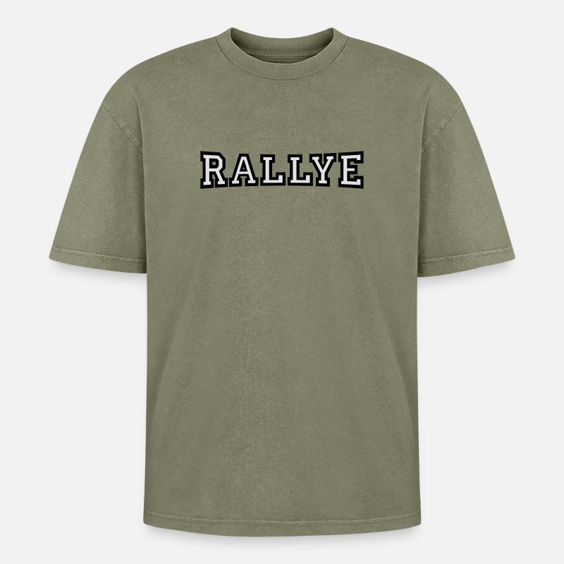 Rallye - T-shirt Premium unisexe oversize acid-washed - vert délavé acide