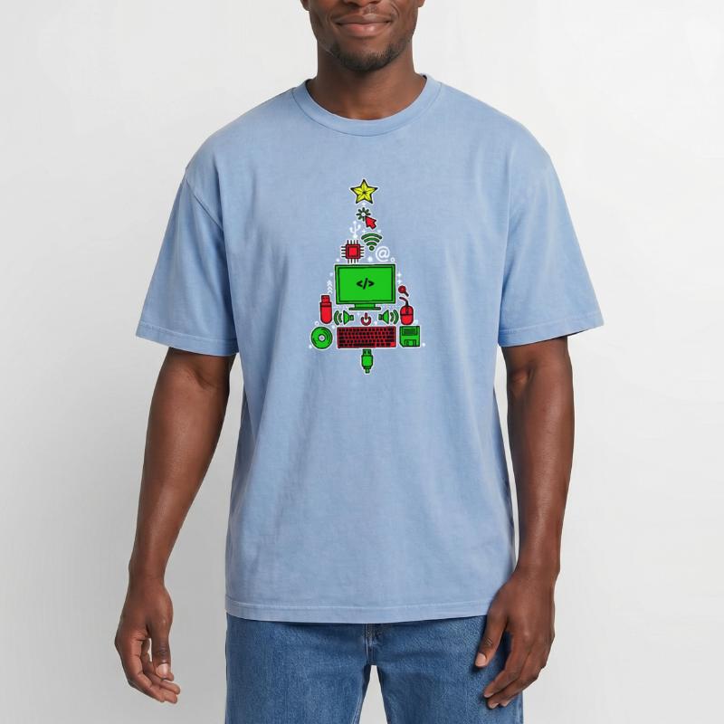Code Debug Skripting Developer Computerfreak Oversized Unisex Premium Acid-Washed T-Shirt