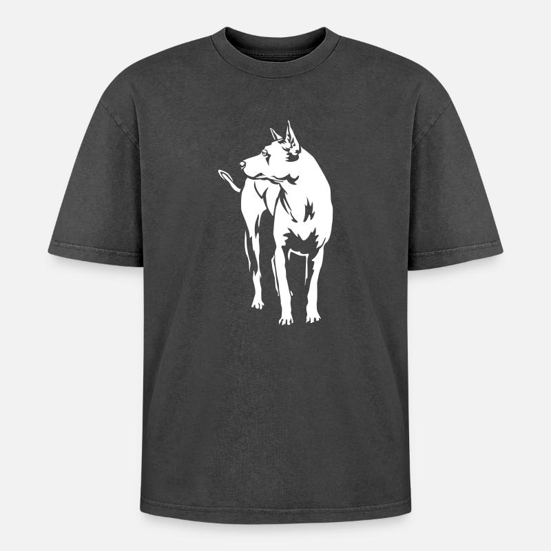 Thai Ridgeback "Black Edition" - Oversized Unisex Premium Acid-Washed T-Shirt - Schwarz Acid Wash
