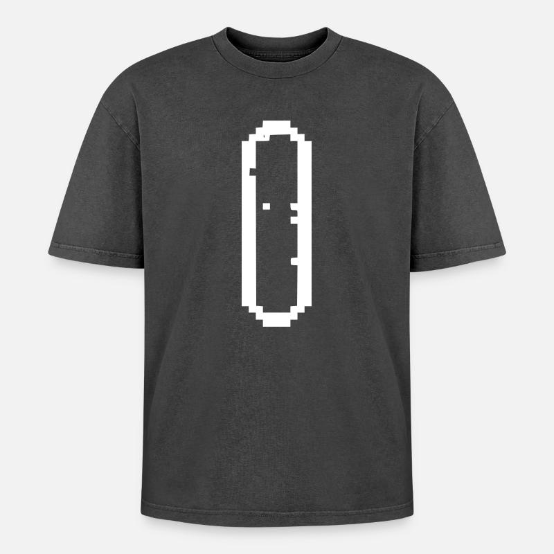 Rod Bacterium Pixel Icon - Oversized Unisex Premium Acid-Washed T-Shirt - acid washed black