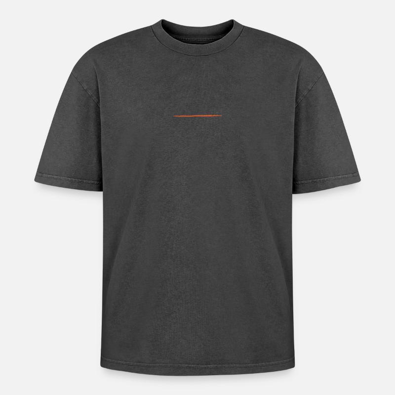 scribbled line | scribbled line - Oversized Unisex Premium Acid-Washed T-Shirt - acid washed black