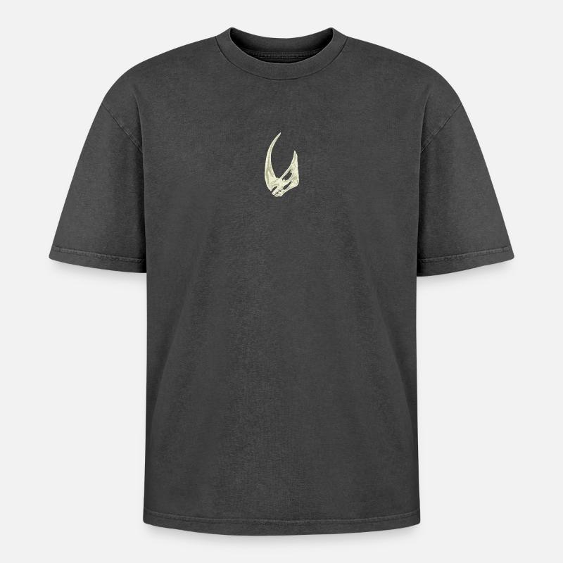 Das Mudhorn - Oversized Unisex Premium Acid-Washed T-Shirt - Schwarz Acid Wash