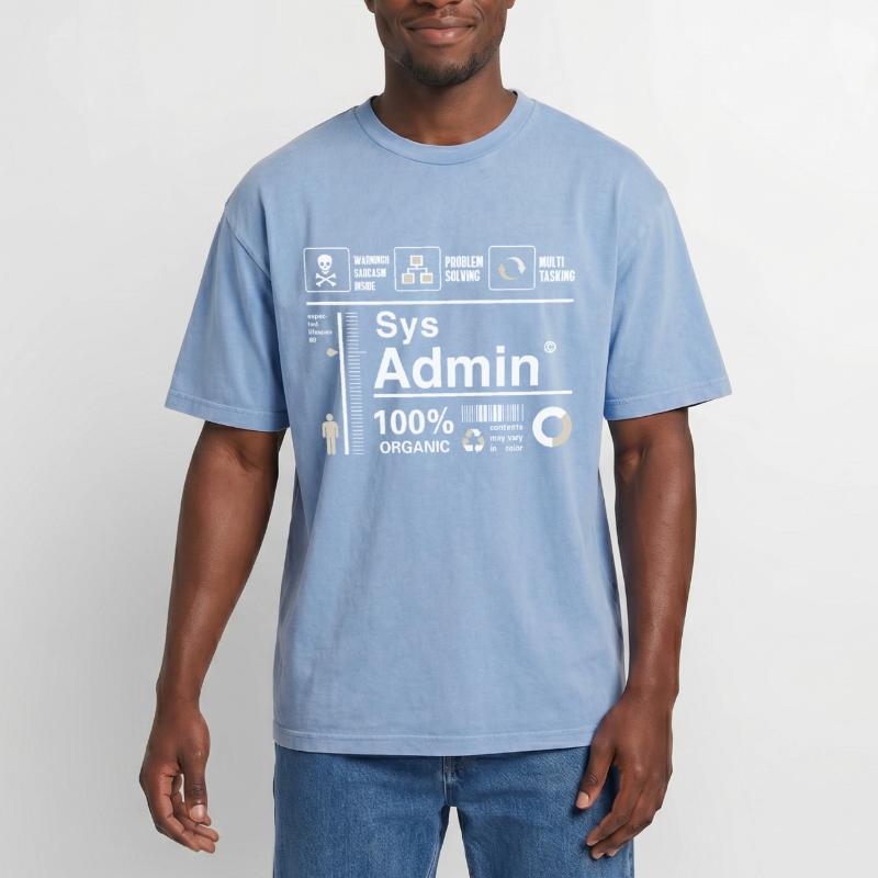 Sys Admin Programming Computer Nerd pc Board cpu Oversized Unisex Premium Acid-Washed T-Shirt