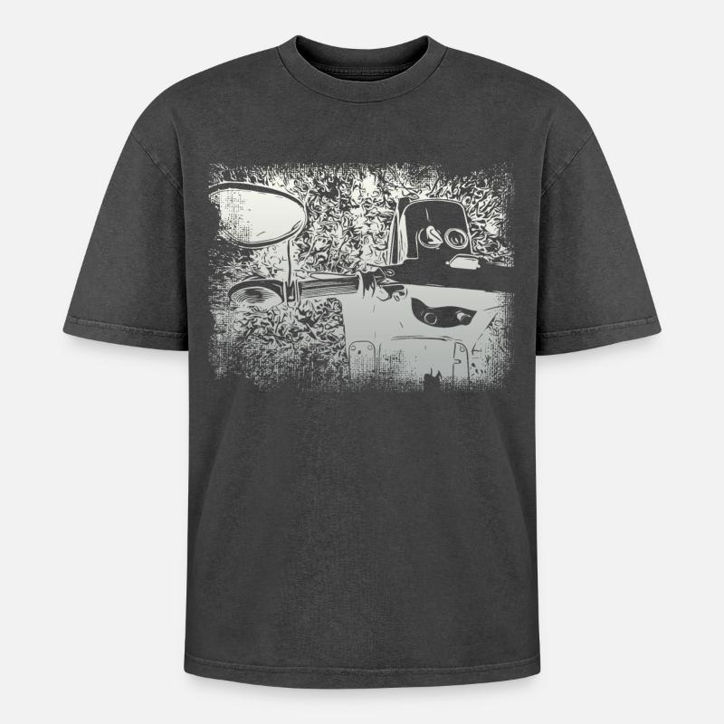 Simson Schwalbe KR51 - Oversized Unisex Premium Acid-Washed T-Shirt - Schwarz Acid Wash