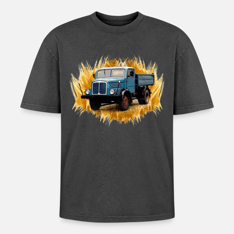 IFA S4000 - Oversized Unisex Premium Acid-Washed T-Shirt - acid washed black
