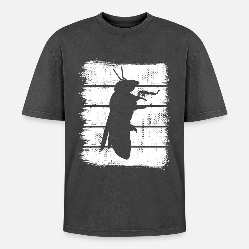 Bee Sketch - Oversized Unisex Premium Acid-Washed T-Shirt - acid washed black