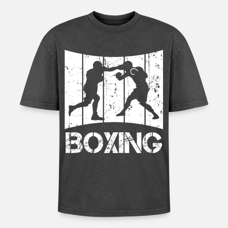 Retro Boxes - Oversized Unisex Premium Acid-Washed T-Shirt - acid washed black