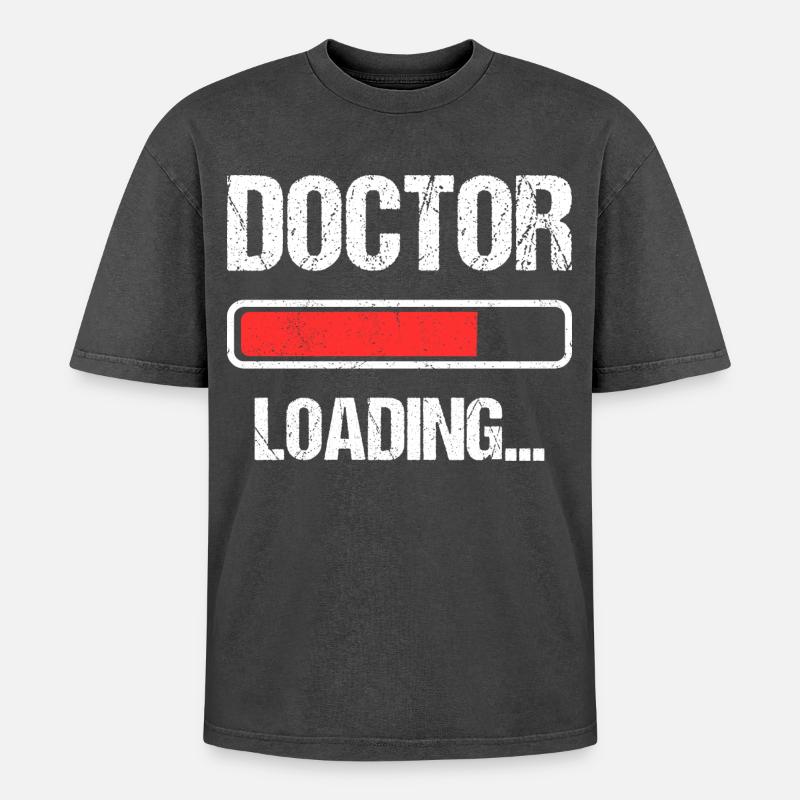 Doctor Loading I - Oversized Unisex Premium Acid-Washed T-Shirt - acid washed black