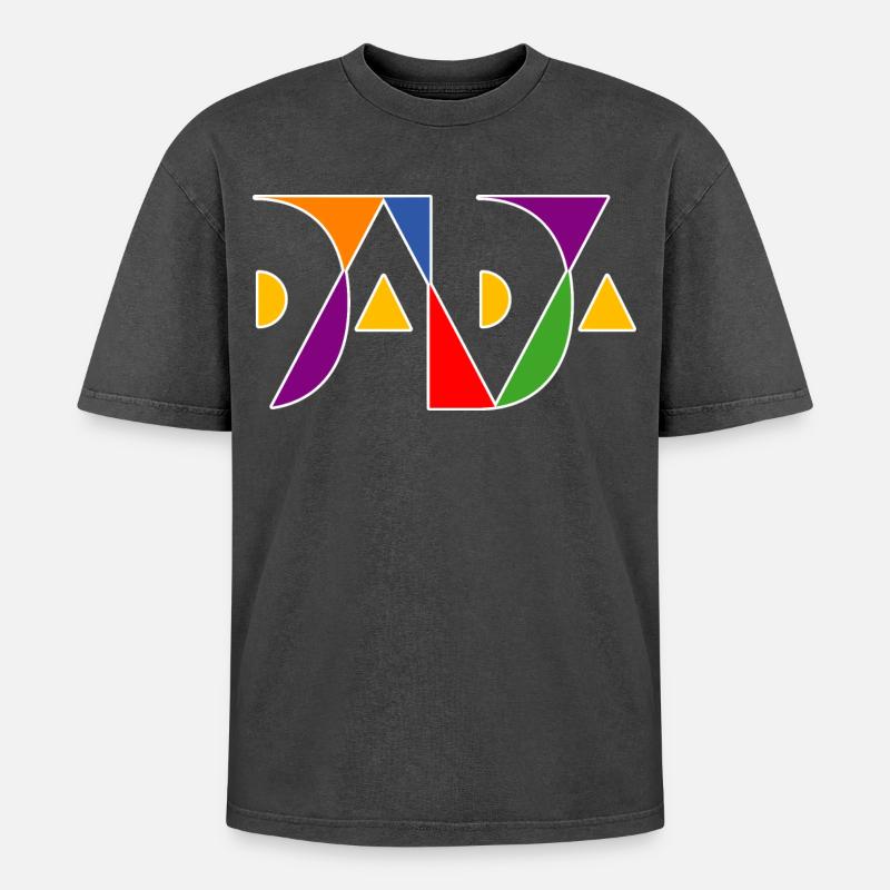 DADA est coloré ! - T-shirt Premium unisexe oversize acid-washed - noir délavé acide
