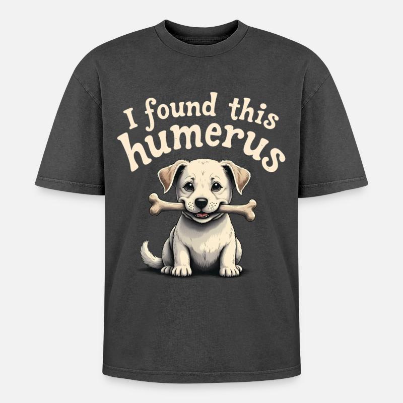I found this humerus - Oversized Unisex Premium Acid-Washed T-Shirt - acid washed black