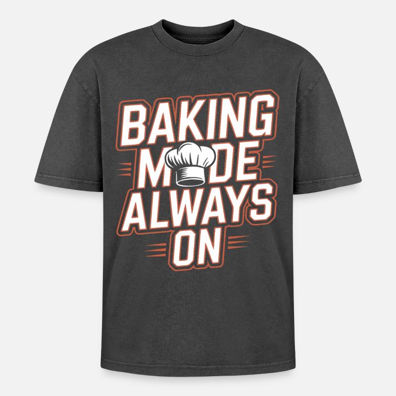 Mode de cuisson toujours activé - T-shirt Premium unisexe oversize acid-washed - noir délavé acide