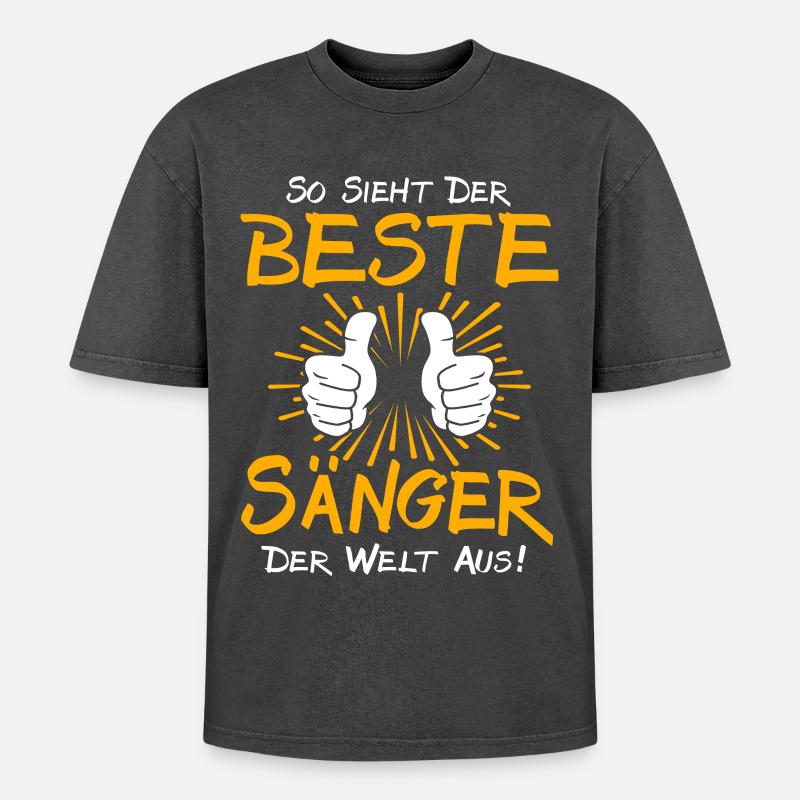 Singer Gift Idea - Oversized Unisex Premium Acid-Washed T-Shirt - acid washed black