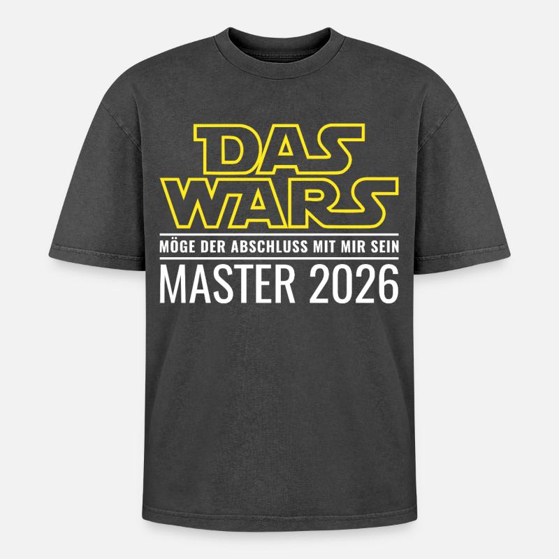 Master 2026 Das wars - Oversized Unisex Premium Acid-Washed T-Shirt - Schwarz Acid Wash