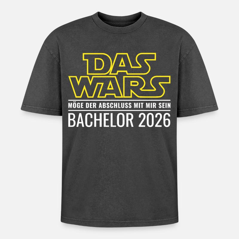 Bachelor 2026 Das wars - Oversized Unisex Premium Acid-Washed T-Shirt - Schwarz Acid Wash