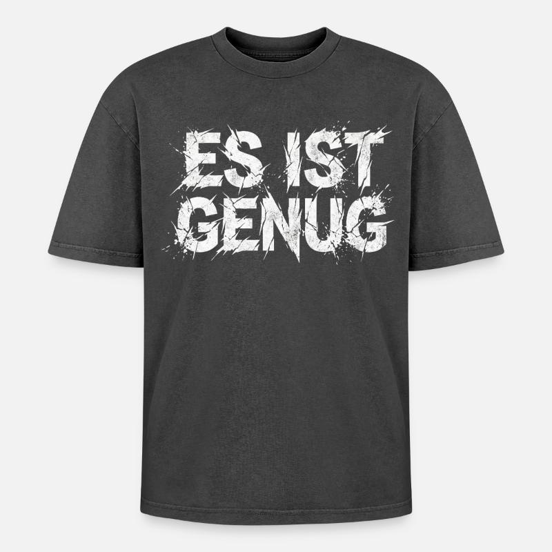 It's enough sarcasm statement - Oversized Unisex Premium Acid-Washed T-Shirt - acid washed black