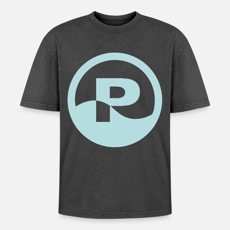 Pool - Oversized Unisex Premium Acid-Washed T-Shirt - Schwarz Acid Wash