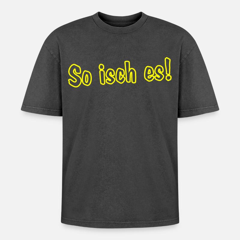 C’est comme ça ! - T-shirt Premium unisexe oversize acid-washed - noir délavé acide