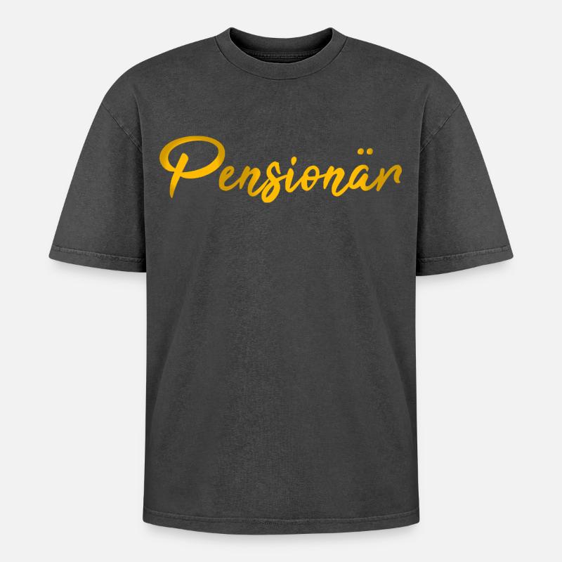 Scripture Pensioner Gift - Oversized Unisex Premium Acid-Washed T-Shirt - acid washed black