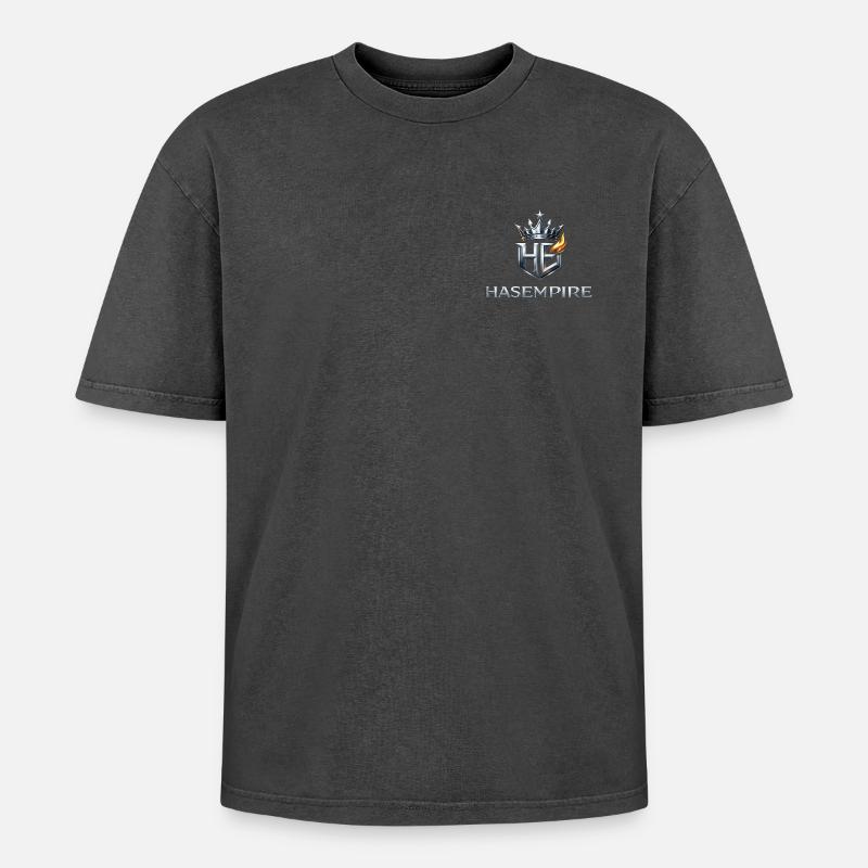 HAS-Imperium - Oversized Unisex Premium Acid-Washed T-Shirt - Schwarz Acid Wash