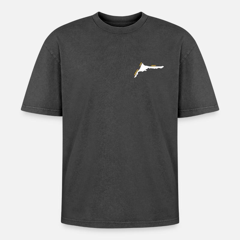 Fischland Darss Zingst (DIY) - Oversized Unisex Premium Acid-Washed T-Shirt - acid washed black