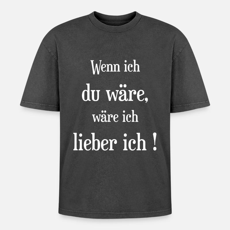 Coole Sprüche Cooler Spruch - Oversized Unisex Premium Acid-Washed T-Shirt - Schwarz Acid Wash