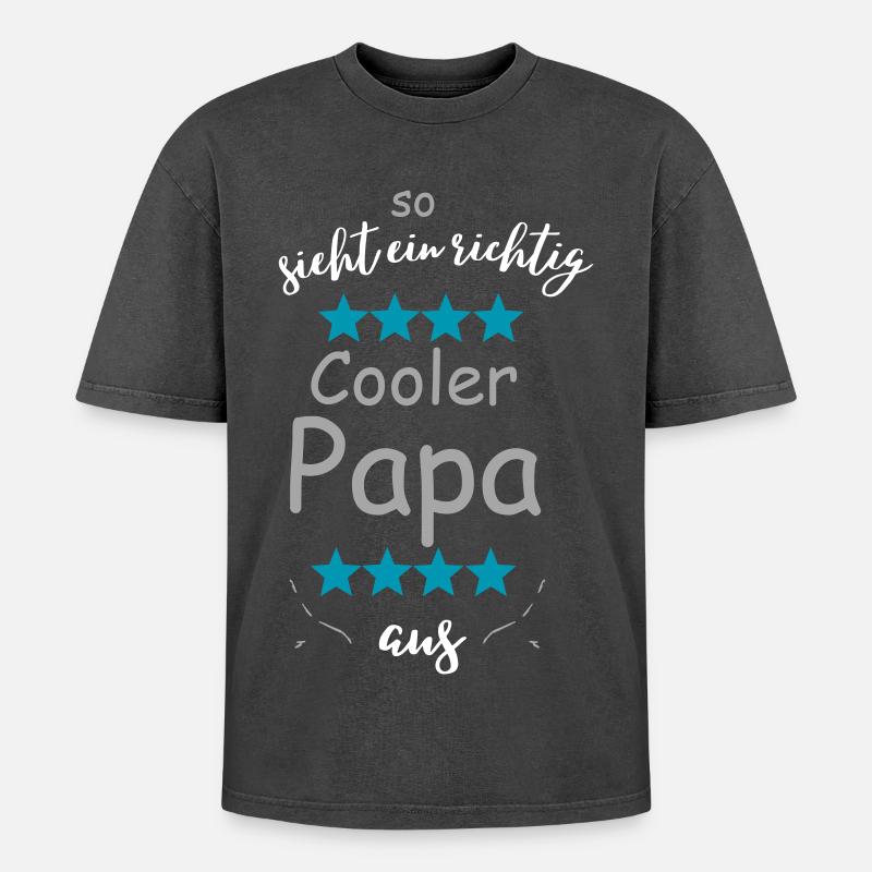 Really cool dad look - Oversized Unisex Premium Acid-Washed T-Shirt - acid washed black
