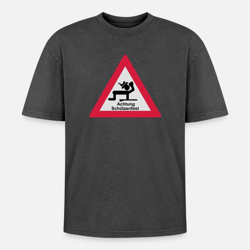 Attention Marksmen - Oversized Unisex Premium Acid-Washed T-Shirt - acid washed black