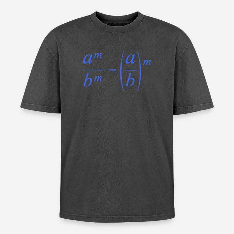 mathematics - Oversized Unisex Premium Acid-Washed T-Shirt - acid washed black