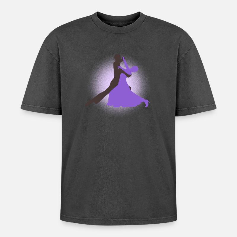 dance - Oversized Unisex Premium Acid-Washed T-Shirt - acid washed black