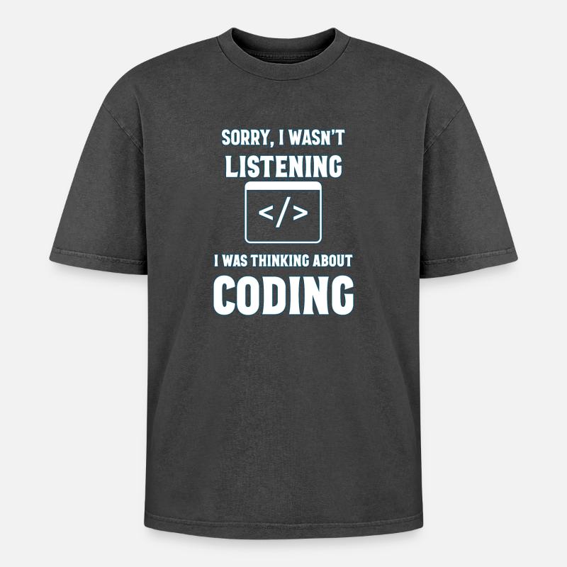 Programming Gift - Oversized Unisex Premium Acid-Washed T-Shirt - acid washed black