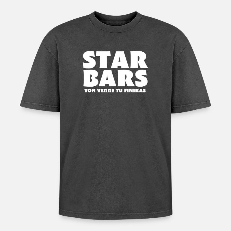 bar, bartender, bar owner - Oversized Unisex Premium Acid-Washed T-Shirt - acid washed black