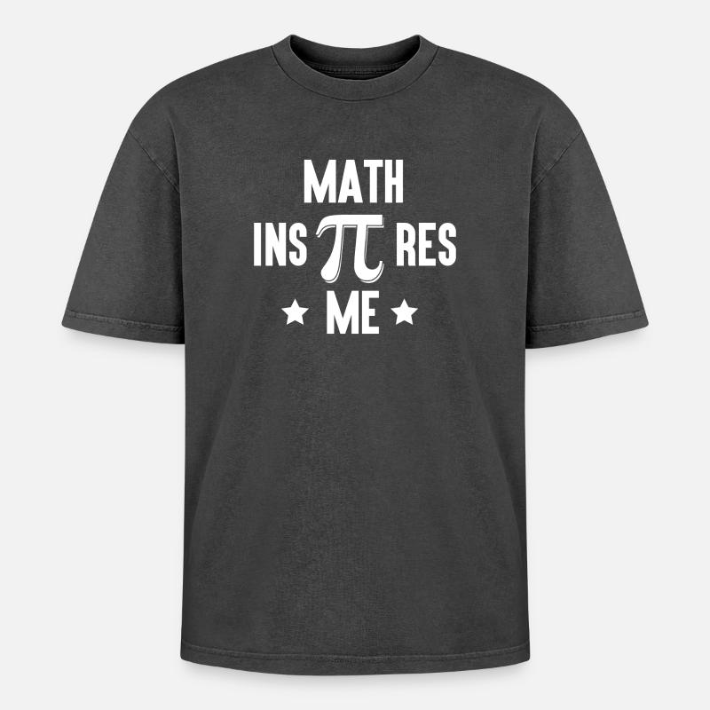 Pi Day - Mathe inspiriert mich - Oversized Unisex Premium Acid-Washed T-Shirt - Schwarz Acid Wash
