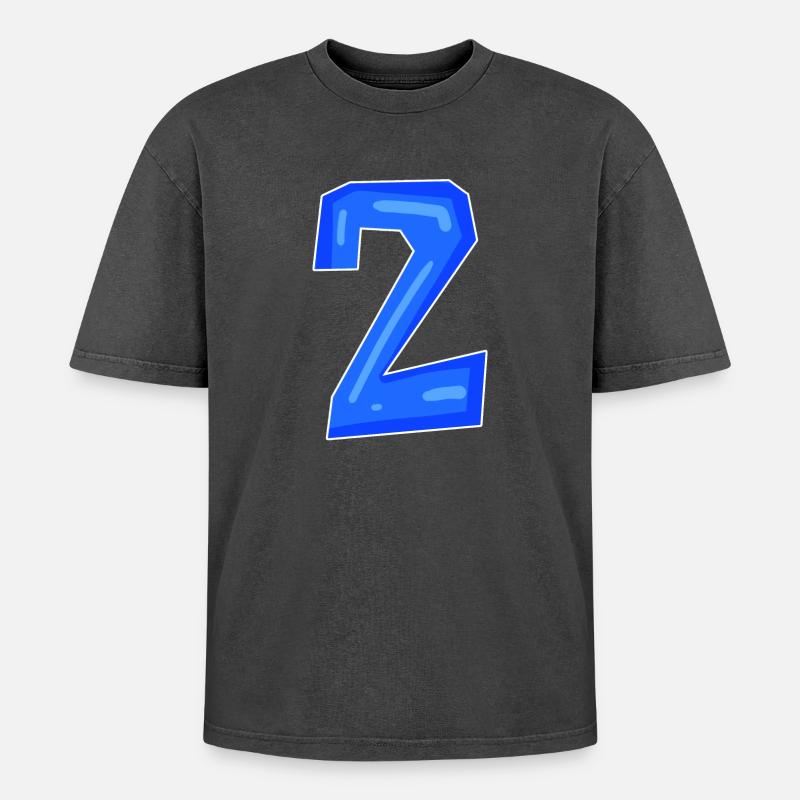 2 - Oversized Unisex Premium Acid-Washed T-Shirt - acid washed black