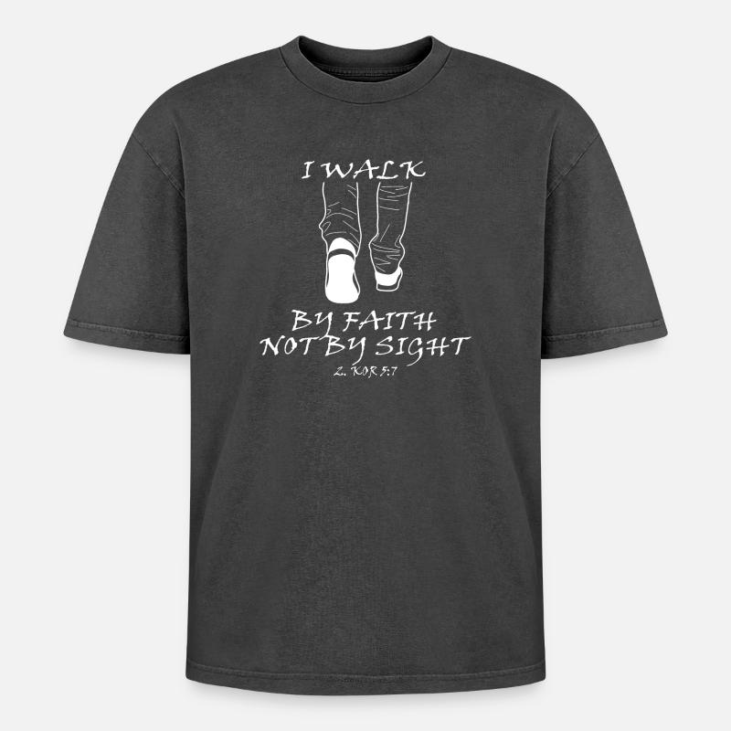 Inspirational sneaker message - Oversized Unisex Premium Acid-Washed T-Shirt - acid washed black