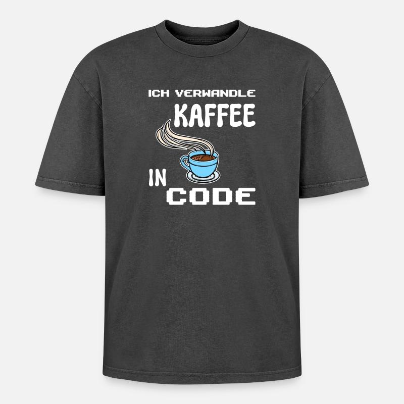 Développeur Computergeek Statement Codage Scripting - T-shirt Premium unisexe oversize acid-washed - noir délavé acide
