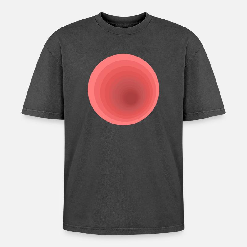 Conception dégradée abstraite - T-shirt Premium unisexe oversize acid-washed - noir délavé acide