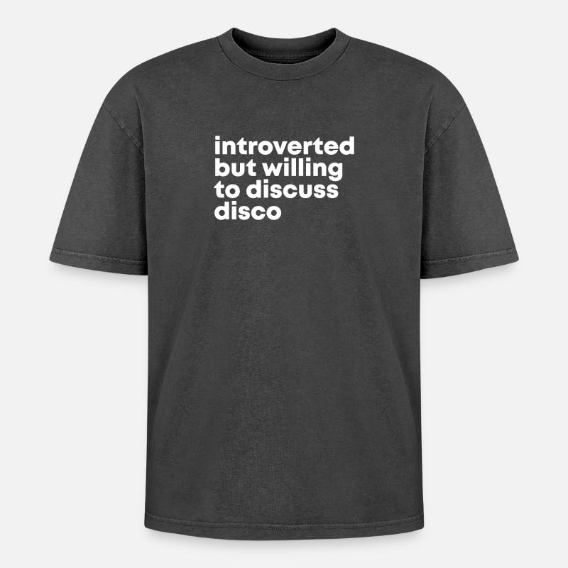 Disco - Oversized Unisex Premium Acid-Washed T-Shirt - acid washed black