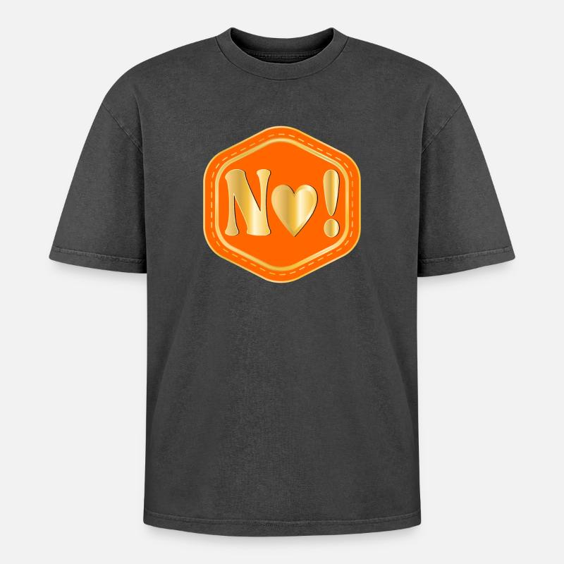 Answer No - Quote Boundaries - Oversized Unisex Premium Acid-Washed T-Shirt - acid washed black
