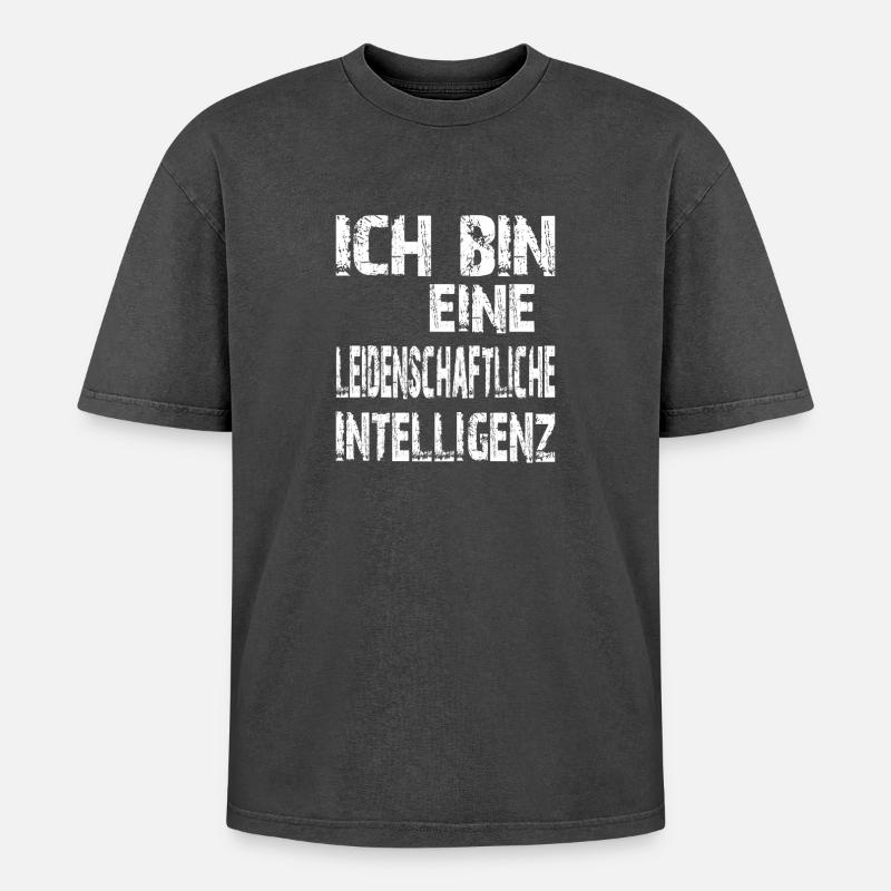 AI saying a passionate intelligence - Oversized Unisex Premium Acid-Washed T-Shirt - acid washed black
