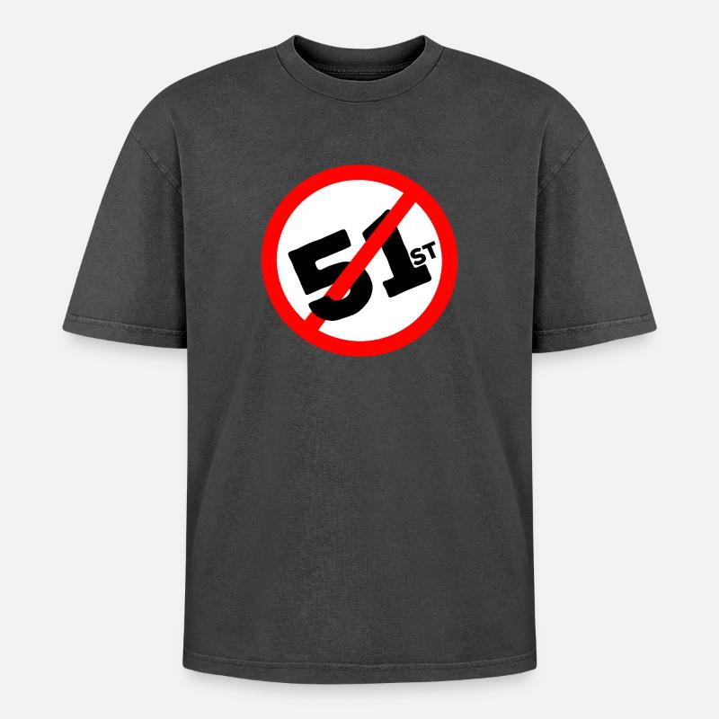 51e État Pas question - T-shirt Premium unisexe oversize acid-washed - noir délavé acide