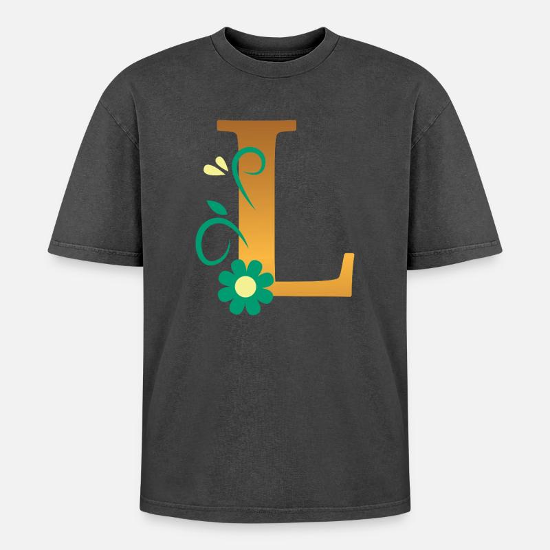 L - T-shirt Premium unisexe oversize acid-washed - noir délavé acide