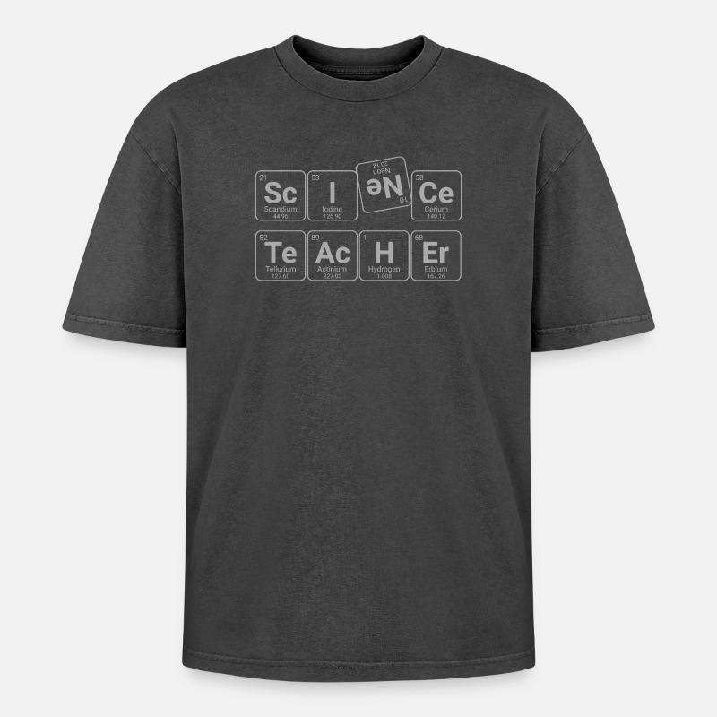 Professeur de sciences - T-shirt Premium unisexe oversize acid-washed - noir délavé acide