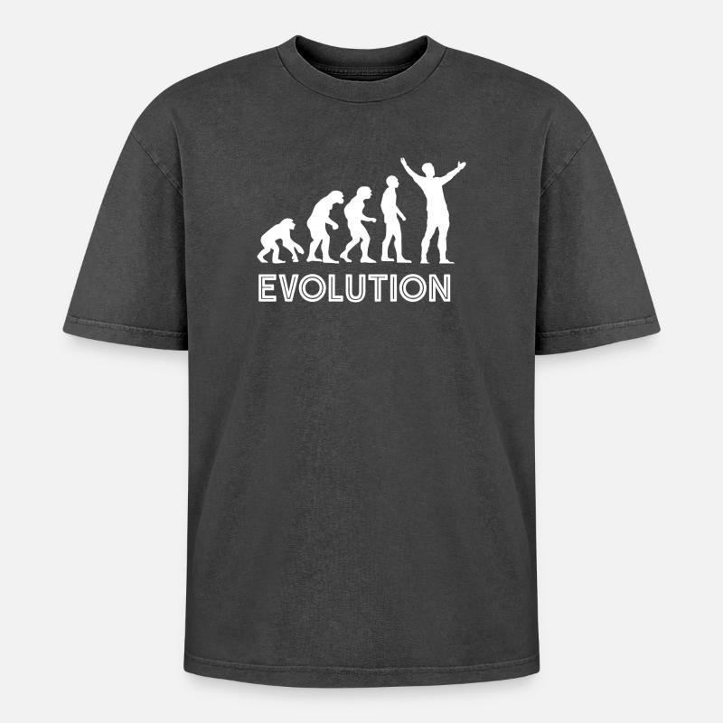 Jude Evolution  - T-shirt Premium unisexe oversize acid-washed - noir délavé acide