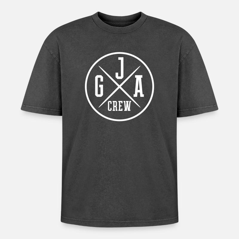 Bachelor Crew Bachelor - T-shirt Premium unisexe oversize acid-washed - noir délavé acide