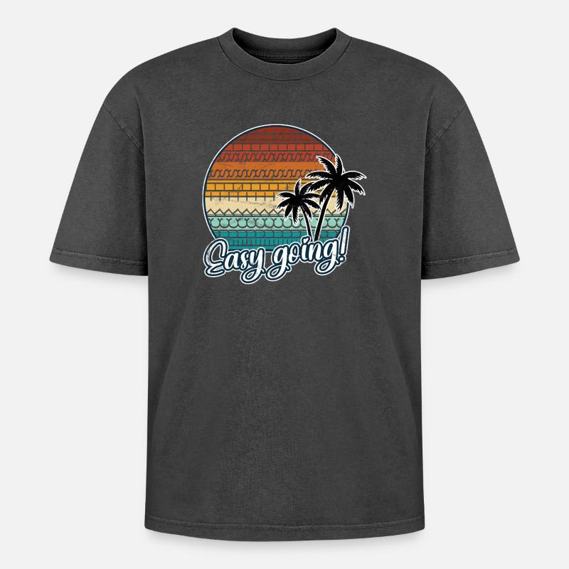 FUCK THIS SHIT versteckte Sarkasmus Botschaft - Oversized Unisex Premium Acid-Washed T-Shirt - Schwarz Acid Wash
